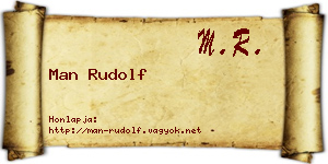 Man Rudolf névjegykártya